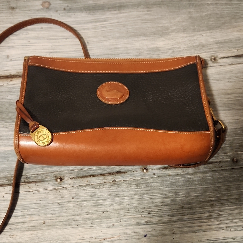 Two-Tone Leather Crossbody Bag